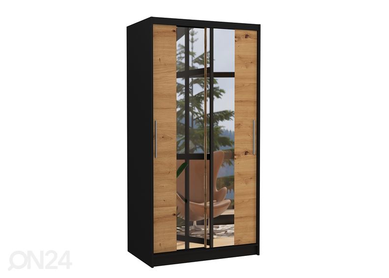 Lükandustega riidekapp Donna 100 cm suurendatud