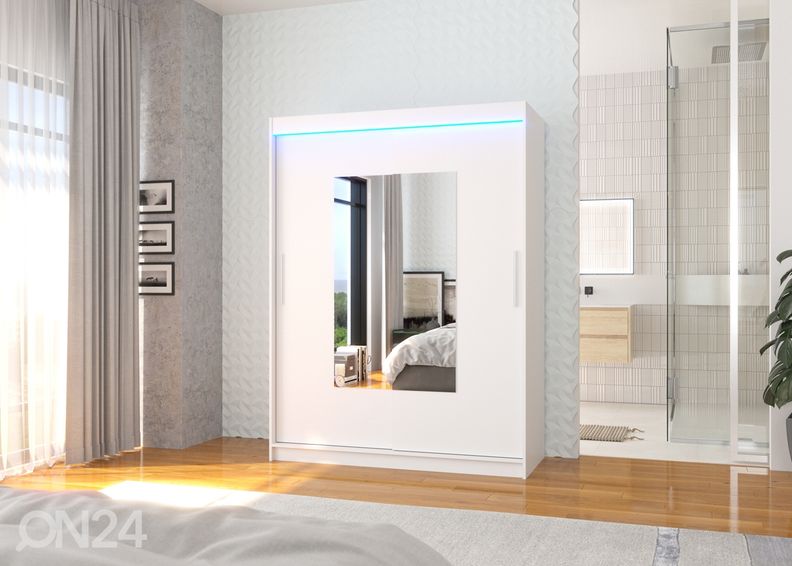 Lükandustega riidekapp Dover I 150 cm + LED suurendatud