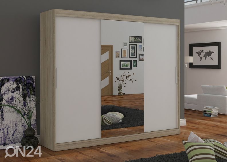 Lükandustega riidekapp Durelo 250 cm suurendatud