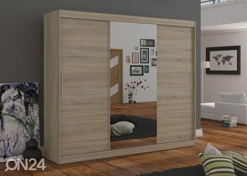 Lükandustega riidekapp Durelo 250 cm suurendatud