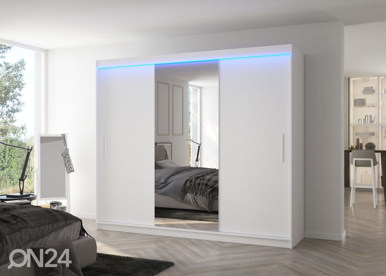 Lükandustega riidekapp Durelo I 250 cm + LED suurendatud