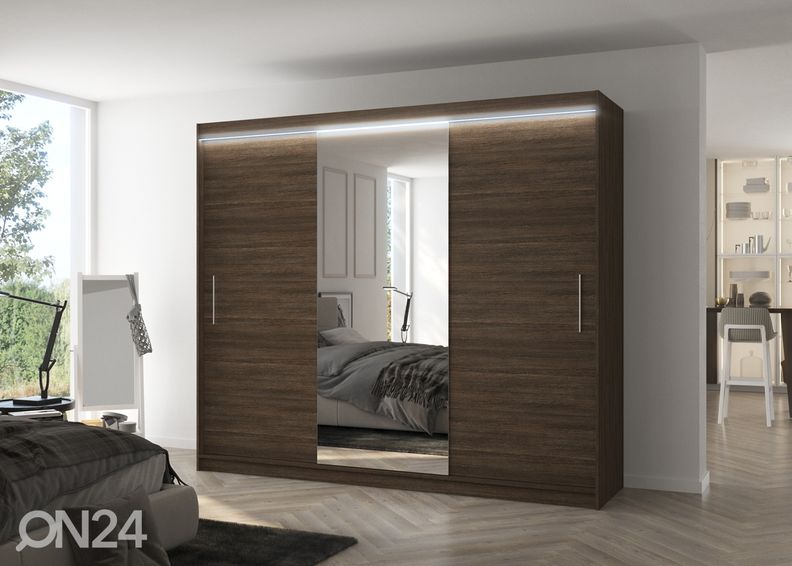 Lükandustega riidekapp Durelo I 250 cm + LED suurendatud