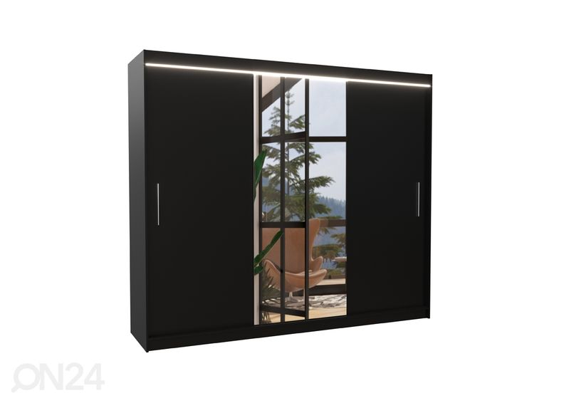 Lükandustega riidekapp Durelo I 250 cm + LED suurendatud