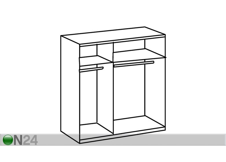 Lükandustega riidekapp Easy Plus h210x135 cm suurendatud