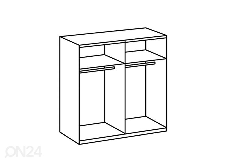 Lükandustega riidekapp Easy Plus h236x180 cm suurendatud