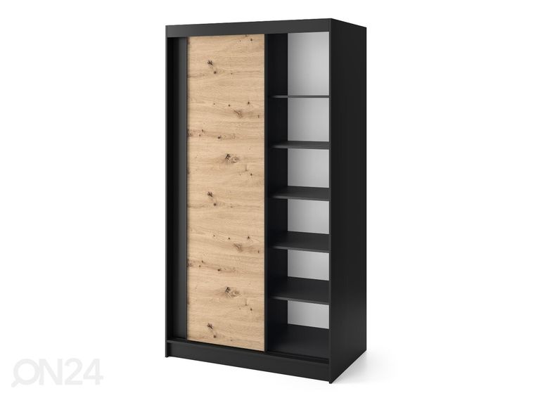 Lükandustega riidekapp Esville 120 cm suurendatud