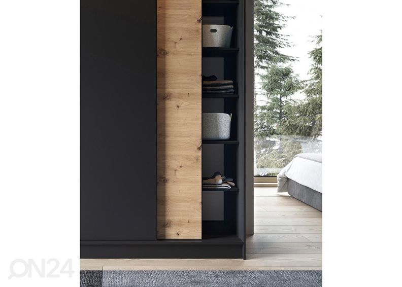 Lükandustega riidekapp Esville 180 cm suurendatud