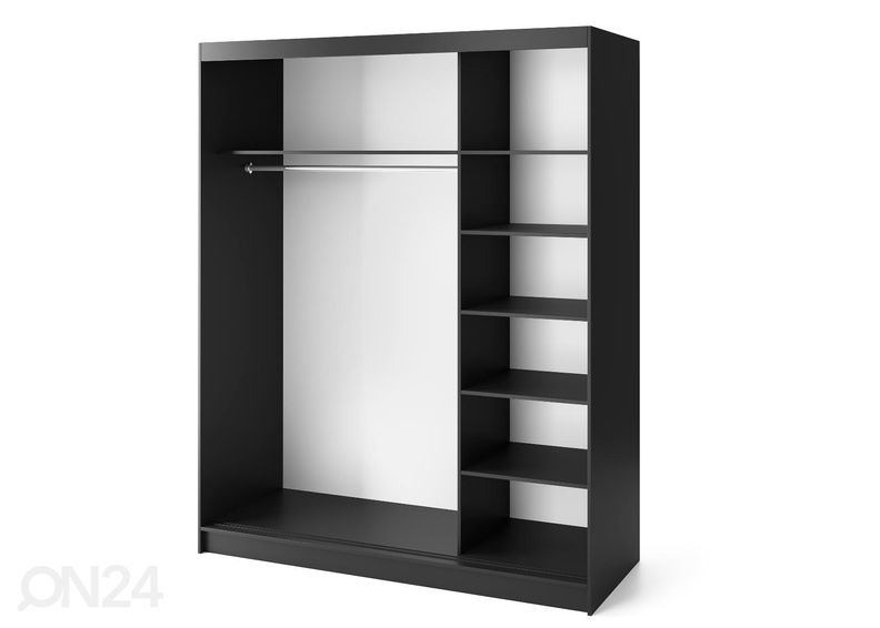 Lükandustega riidekapp Esville 180 cm suurendatud
