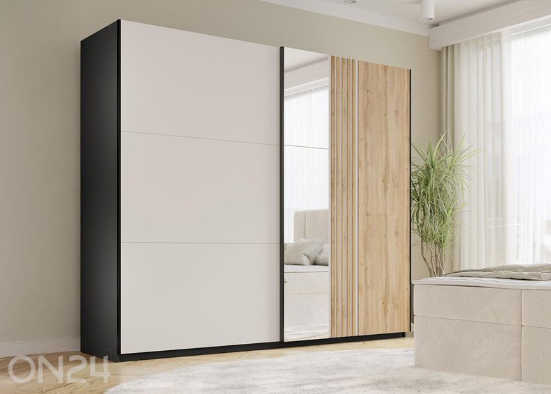 Lükandustega riidekapp Evora 250 cm suurendatud