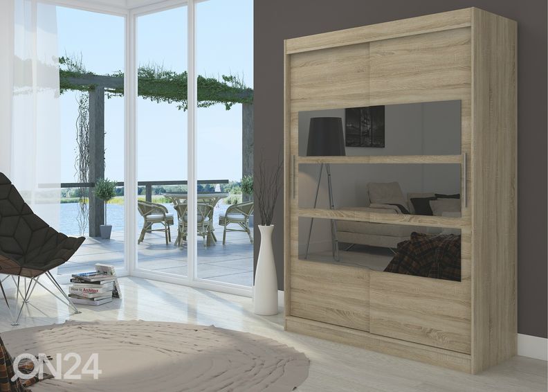 Lükandustega riidekapp Fiona 150 cm suurendatud