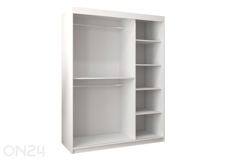 Lükandustega riidekapp Flutes 150 cm suurendatud