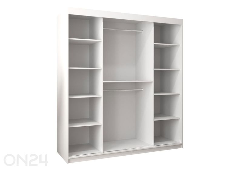 Lükandustega riidekapp Flutes 180 cm + LED suurendatud