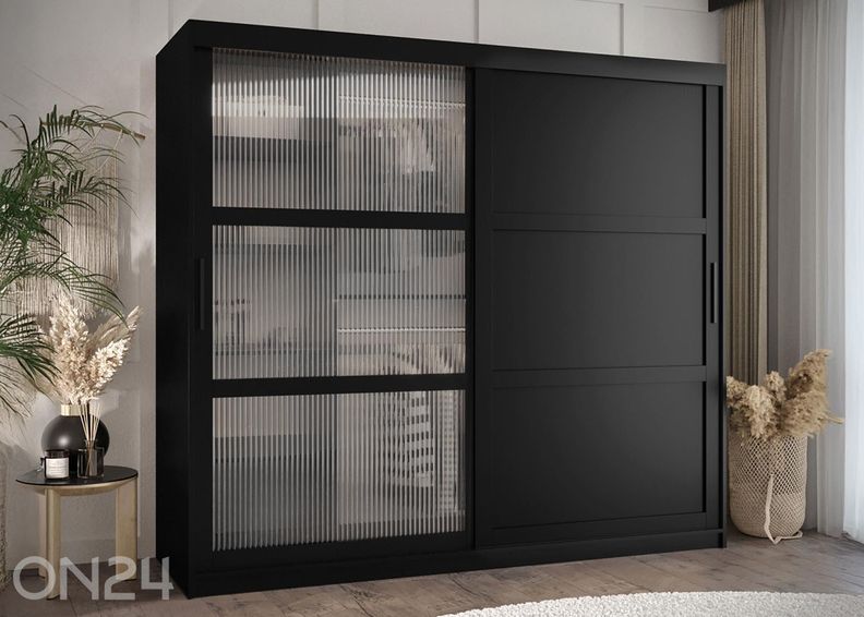 Lükandustega riidekapp Flutes 200 cm suurendatud