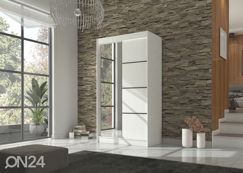 Lükandustega riidekapp Girli 120 cm suurendatud