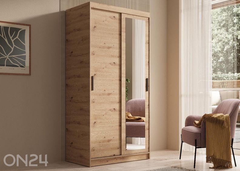 Lükandustega riidekapp Hally 100 cm suurendatud