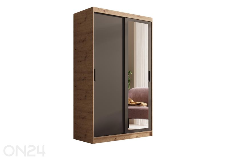 Lükandustega riidekapp Hally 120 cm suurendatud