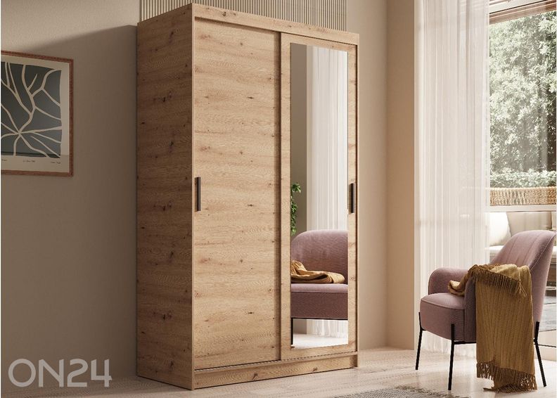 Lükandustega riidekapp Hally 120 cm suurendatud