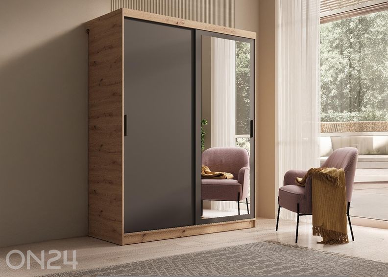 Lükandustega riidekapp Hally 160 cm suurendatud