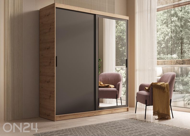 Lükandustega riidekapp Hally 180 cm suurendatud