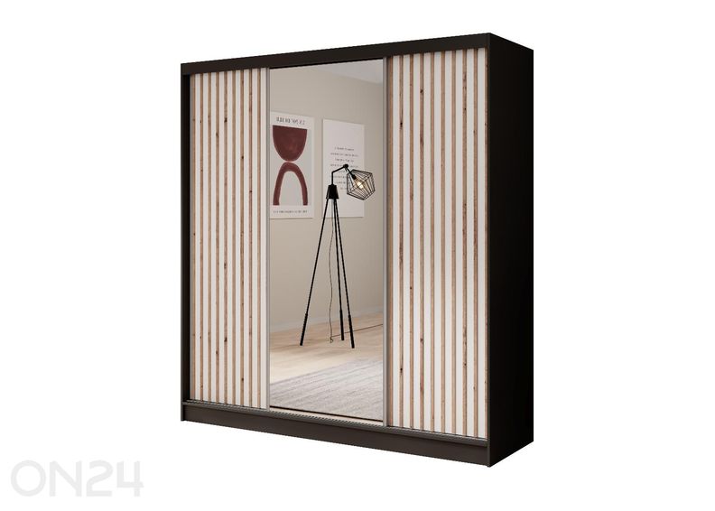 Lükandustega riidekapp Ida 200 cm suurendatud