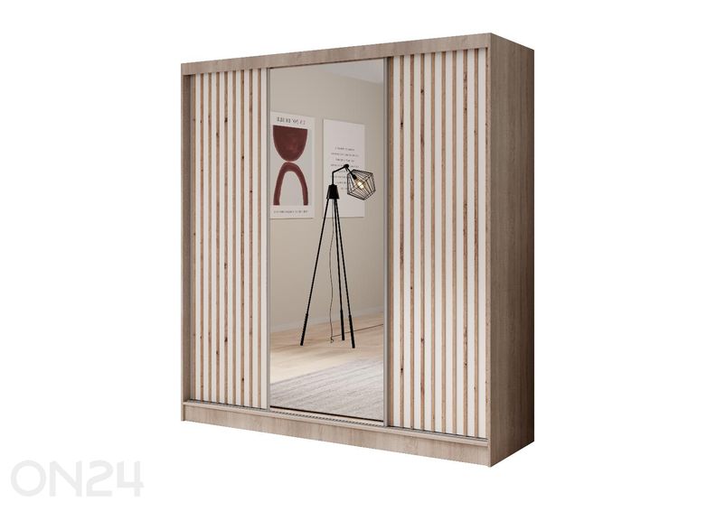 Lükandustega riidekapp Ida 200 cm suurendatud