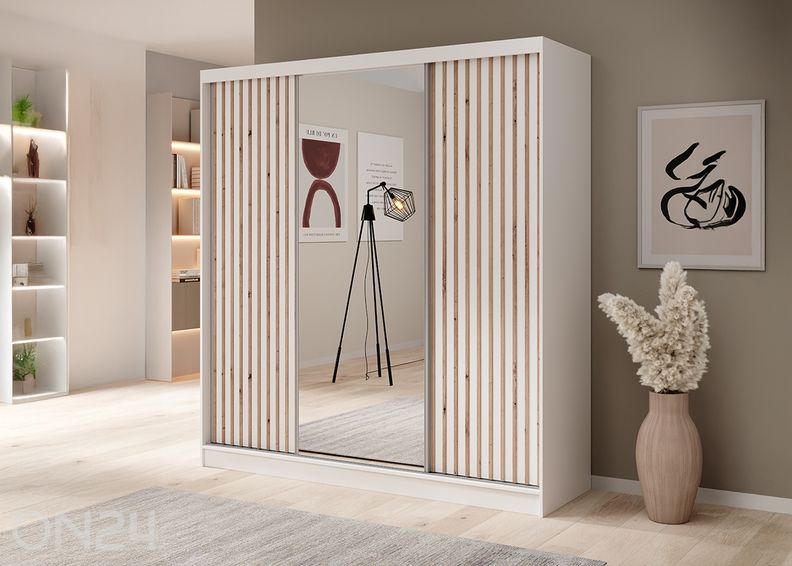 Lükandustega riidekapp Ida 200 cm suurendatud