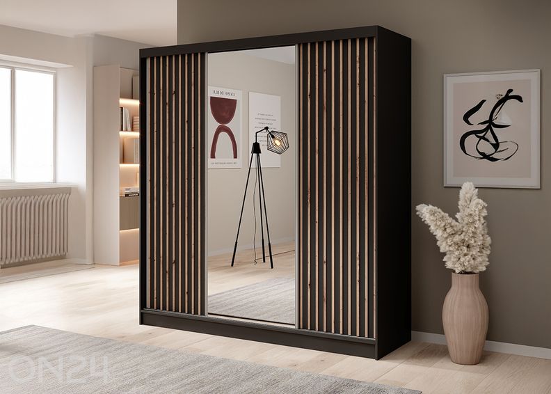 Lükandustega riidekapp Ida 200 cm suurendatud