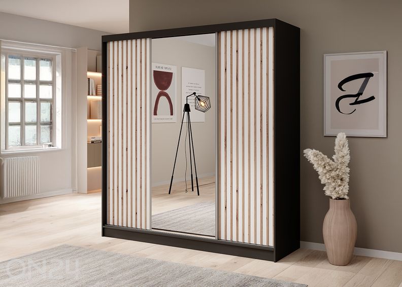 Lükandustega riidekapp Ida 200 cm suurendatud