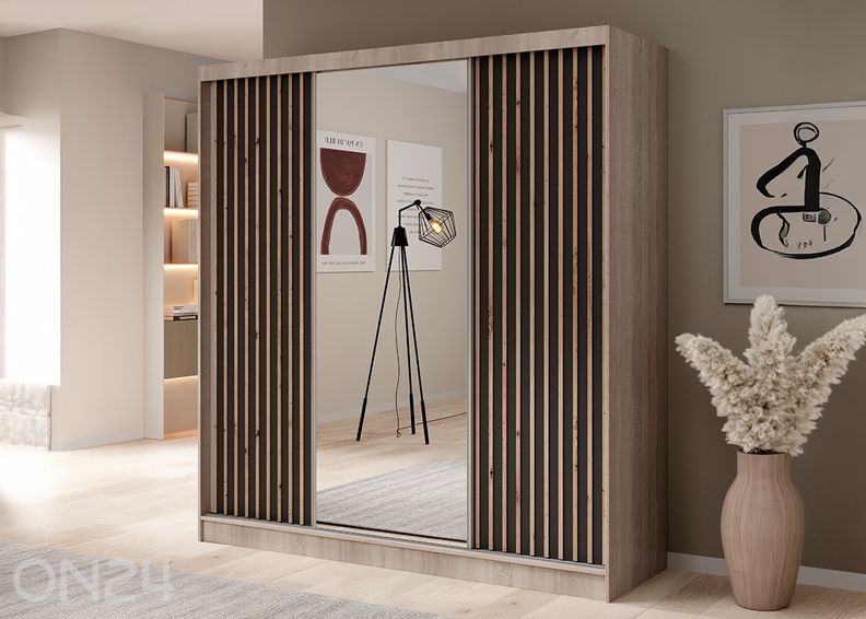 Lükandustega riidekapp Ida 200 cm suurendatud