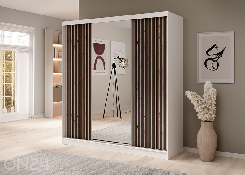 Lükandustega riidekapp Ida 200 cm suurendatud