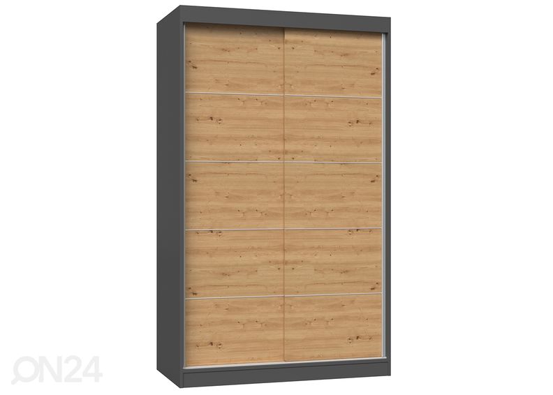 Lükandustega riidekapp Isla 120 cm suurendatud