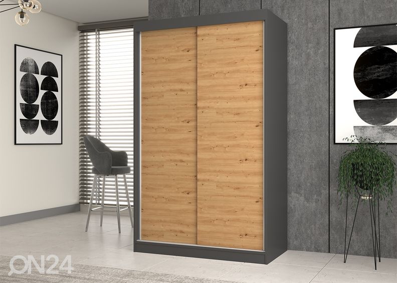 Lükandustega riidekapp Isla 120 cm suurendatud