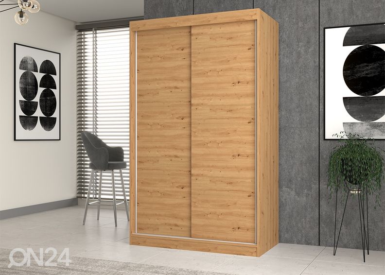 Lükandustega riidekapp Isla 120 cm suurendatud