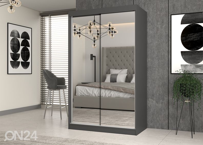 Lükandustega riidekapp Isla 120 cm suurendatud