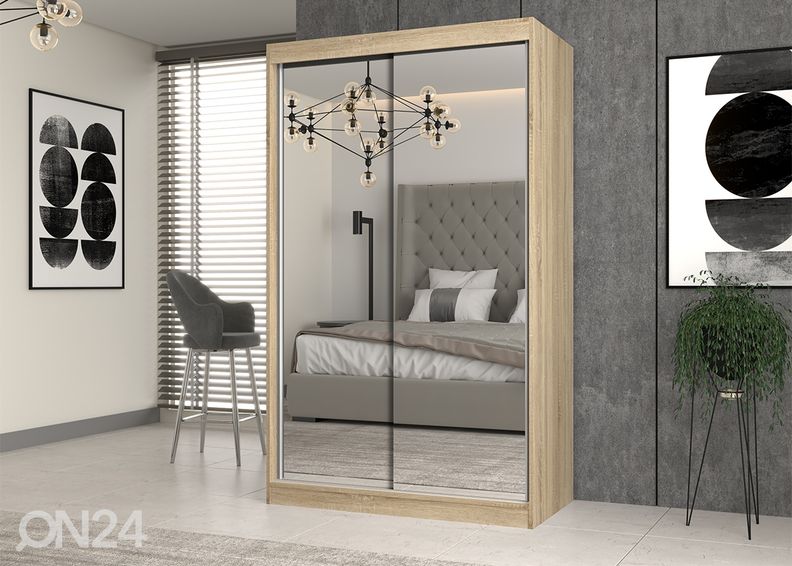 Lükandustega riidekapp Isla 120 cm suurendatud