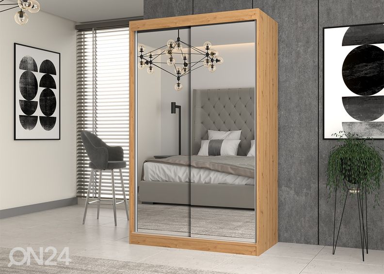 Lükandustega riidekapp Isla 120 cm suurendatud