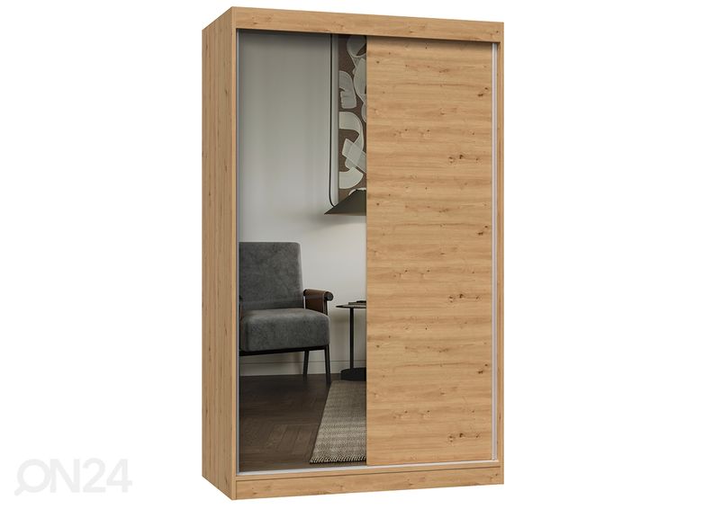 Lükandustega riidekapp Isla 120 cm suurendatud