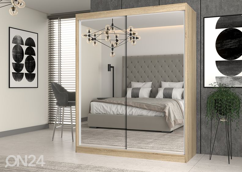 Lükandustega riidekapp Isla 160 cm suurendatud