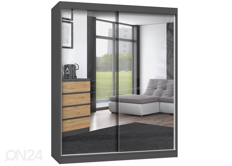 Lükandustega riidekapp Isla 160 cm suurendatud