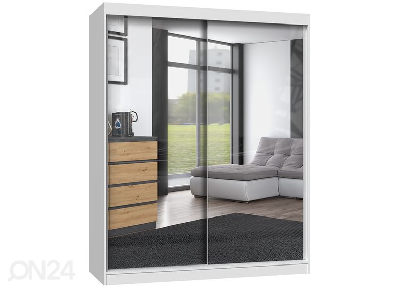 Lükandustega riidekapp Isla 160 cm suurendatud