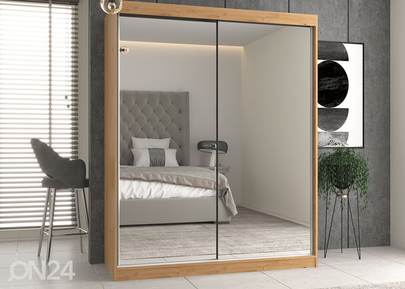 Lükandustega riidekapp Isla 160 cm suurendatud