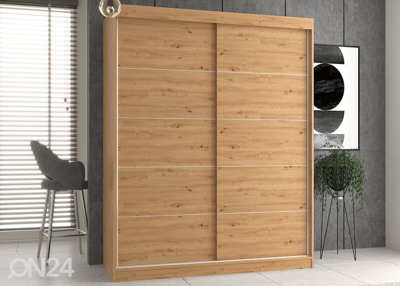 Lükandustega riidekapp Isla 160 cm suurendatud