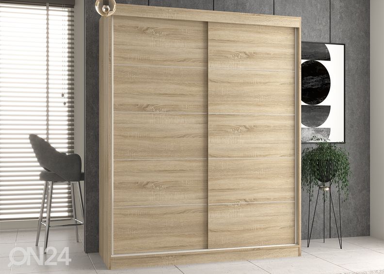 Lükandustega riidekapp Isla 160 cm suurendatud