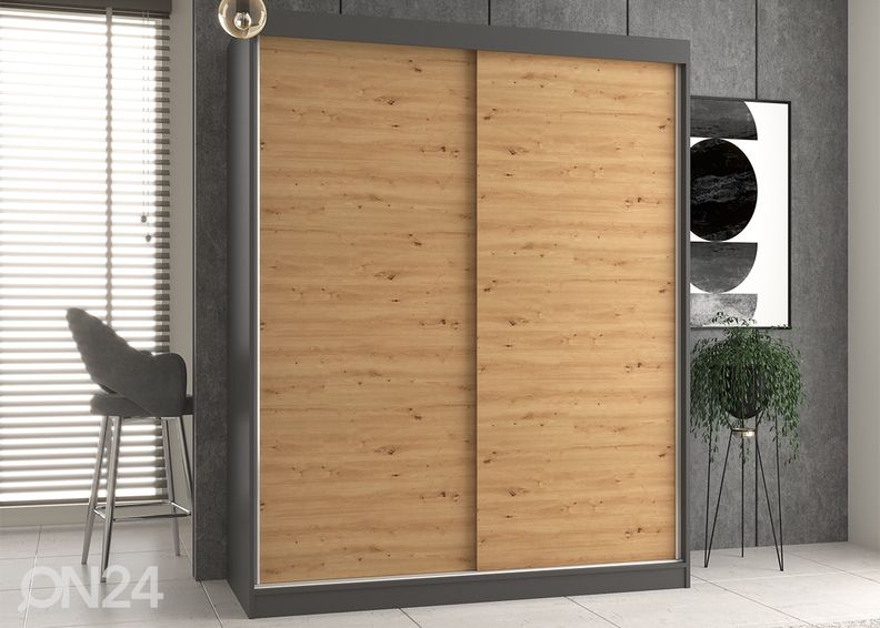 Lükandustega riidekapp Isla 160 cm suurendatud