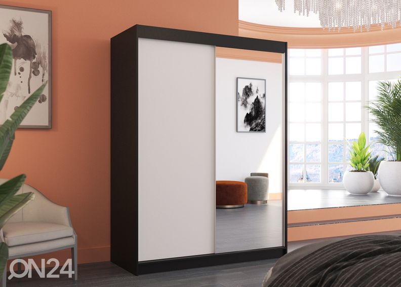 Lükandustega riidekapp Joanna 150 cm suurendatud