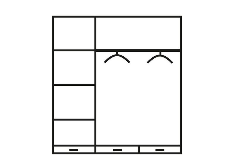 Lükandustega riidekapp Konrad suurendatud
