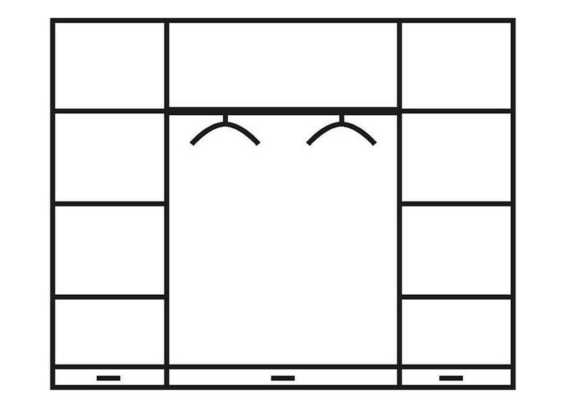 Lükandustega riidekapp Konrad suurendatud