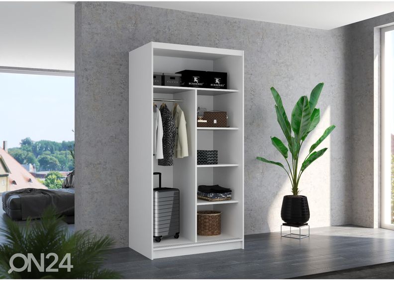 Lükandustega riidekapp Lara 100 cm suurendatud