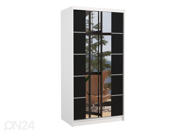 Lükandustega riidekapp Lara 100 cm suurendatud