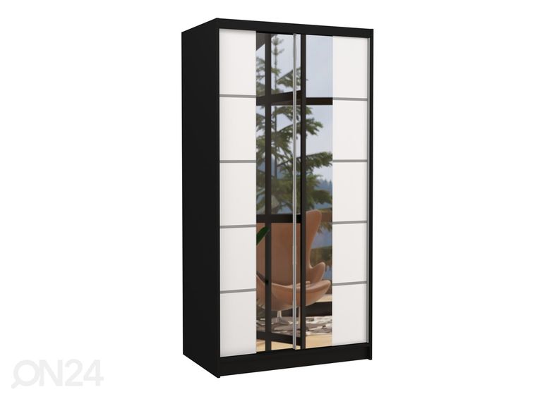 Lükandustega riidekapp Lara 100 cm suurendatud